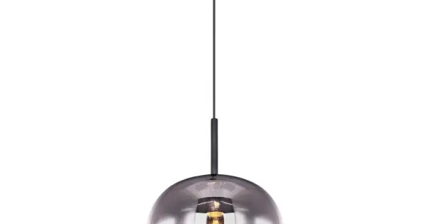 Akciós ár Globo Blacky fekete-füstszürke függesztett lámpa (GLO-15345H1) E27 1 izzós IP20