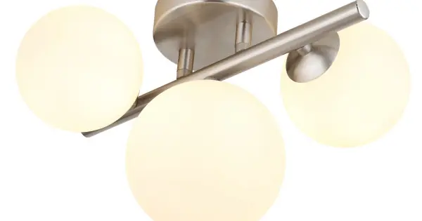 Gyors kiszállítás Globo Riha nikkel-opál mennyezeti lámpa (GLO-56140-3W) G9 3 izzós IP20