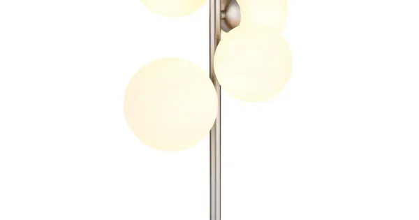 Globo Riha nikkel-opál asztali lámpa (GLO-56140-4T) G9 4 izzós IP20 Expressz kézbesítés