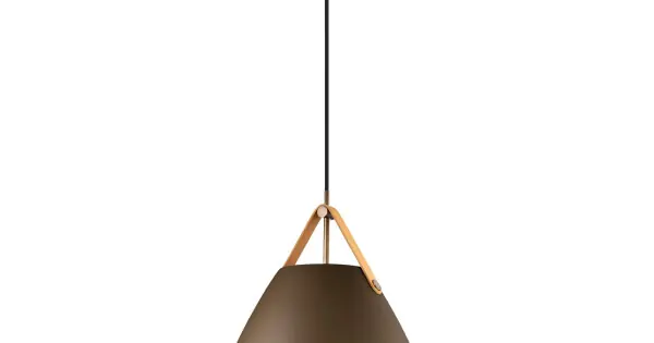 Szuper akció Nordlux Strap barna-fekete függesztett lámpa (NOR-84333009) E27 1 izzós IP20