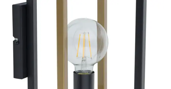 Biztonságos fizetés Sigma Eden fekete-arany fali lámpa (SIG-32238) E27 1 izzós IP20