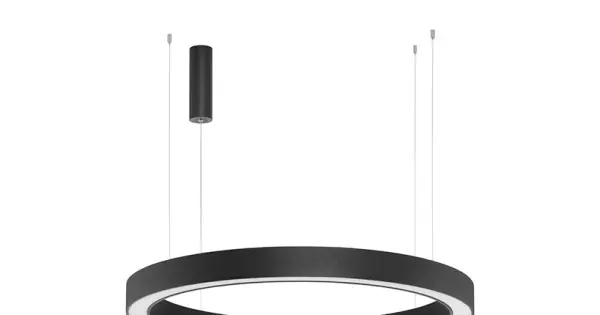 Csak ma Nova Luce Morbido fekete távirányítós LED függesztett lámpa (NL-9345645) LED 1 izzós IP20