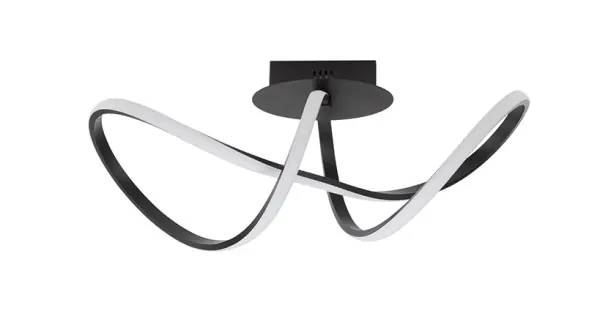 Azonnali szállítás Nova Luce Amara fekete LED mennyezeti lámpa (NL-9248106) LED 1 izzós IP20