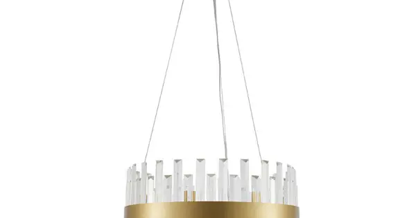 Legnépszerűbb Nova Luce Crown arany-átlátszó kristály függesztett lámpa (NL-9695218) G9 14 izzós IP20