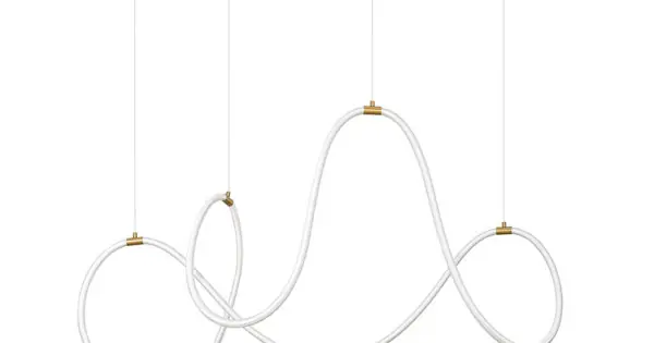 Nova Luce Cerelia fehér-arany LED függesztett lámpa (NL-9082093) LED 1 izzós IP20 Legnépszerűbb