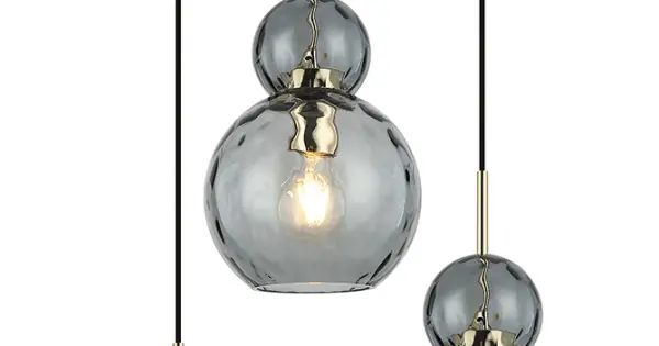 Árengedmény Viokef Firenze füstszínű-arany LED függesztett lámpa (VIO-4294500) E27 3 izzós IP20