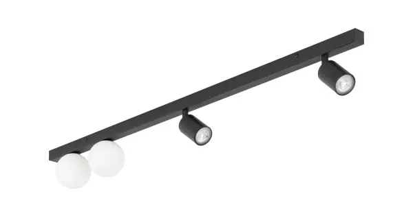 TK Lighting Vox fekete mennyezeti lámpa (TK-10002) GU10+G9 4 izzós IP20 Szuper akció