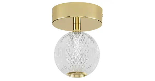 Vásárlói kedvenc Nova Luce Brillante arany-átlátszó LED mennyezeti lámpa (NL-9522010) LED 1 izzós IP20