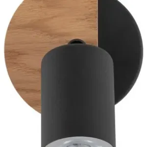 TK Lighting Cover Wood fekete-barna mennyezeti spotlámpa (TK-4673) GU10 1 izzós IP20 Gyors szállítás