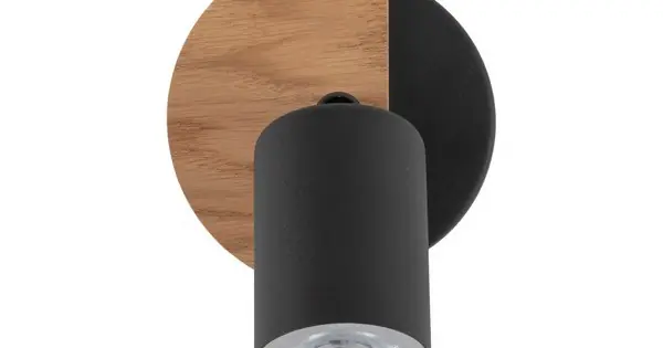 TK Lighting Cover Wood fekete-barna mennyezeti spotlámpa (TK-4673) GU10 1 izzós IP20 Gyors szállítás