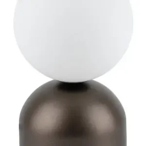 Csak ma TK Lighting Miki barna-fehér asztali lámpa (TK-16043) G9 1 izzós IP20