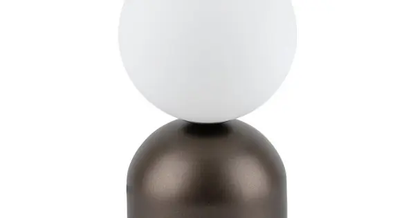 Csak ma TK Lighting Miki barna-fehér asztali lámpa (TK-16043) G9 1 izzós IP20