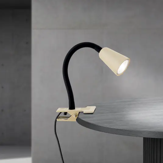 Csíptetős világítás Dotty, khaki, magasság 33 cm, GU10 Azonnal elérhető