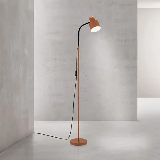 Gili álló világítás, acél, korallvörös, magasság 150 cm, E27 Outlet