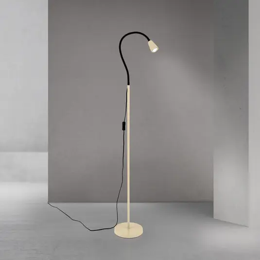 Dotty álló világítás, khaki, magasság 145 cm, hajlított kar, GU10 Vedd meg online