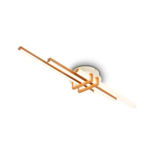 Kedvezmény LED mennyezeti lámpa Tinka, világosszürke/barna, hossz 78 cm