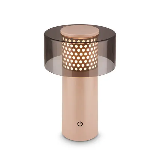 Kihagyhatatlan ajánlat LED tölthető világítás Brilo unplugged Gila, antracit/bézs 21 cm