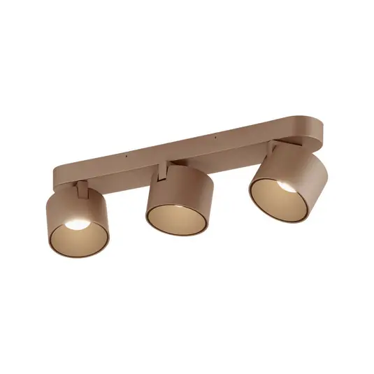 Bestseller PURE Cup LED mennyezeti spotlámpa, bronz színű, 56 cm, fém, 3 izzós