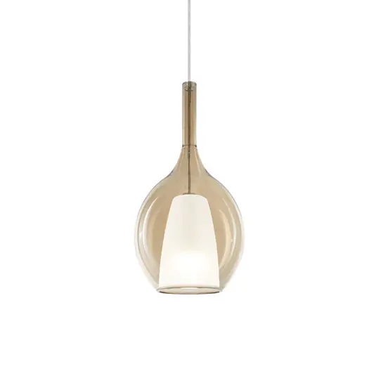 Ideal Lux függő lámpa Kalique 2, borostyánszínű, Ø 18 cm Olcsóbb