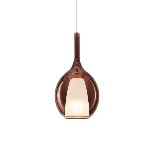 Azonnal elérhető Ideal Lux függő lámpa Kalique 2, réz színű, Ø 18 cm