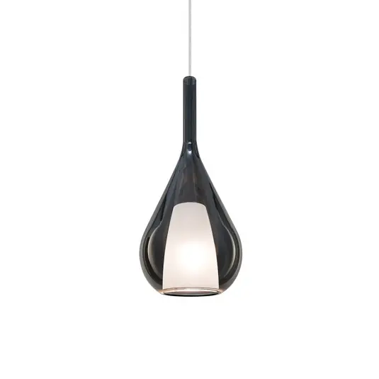 Ideal Lux függő lámpa Kalique 3, füstszürke, Ø 18 cm Expressz szállítás