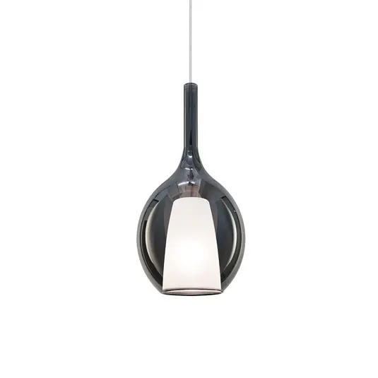 Népszerű Ideal Lux függő lámpa Kalique 2, füstszürke, Ø 18 cm