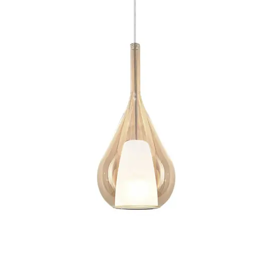 Akció Ideal Lux függő lámpa Kalique 3, borostyánszínű, Ø 18 cm