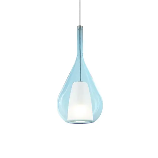 Újdonság Ideal Lux függő lámpa Kalique 3, kék, Ø 18 cm, műanyag