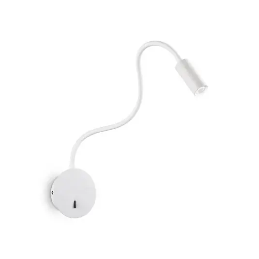 Legjobb ár Ideal Lux LED fali lámpa Focus 2, fehér, 55 cm, hajlított kar