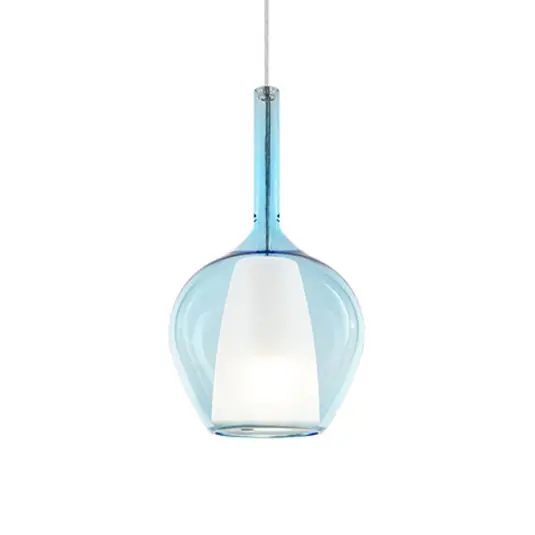 Ideal Lux Kalique 1 függő lámpa, kék, Ø 18 cm, műanyag Ajánlat