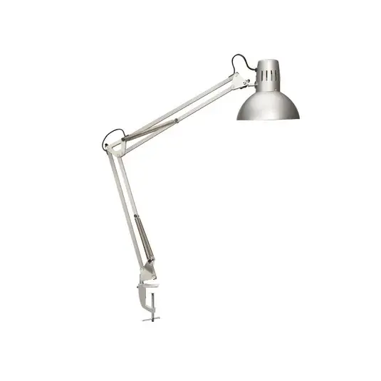 Legkelendőbb LED csíptetős világítás MAULstudy, ezüst színű, acél, magasság 44 cm