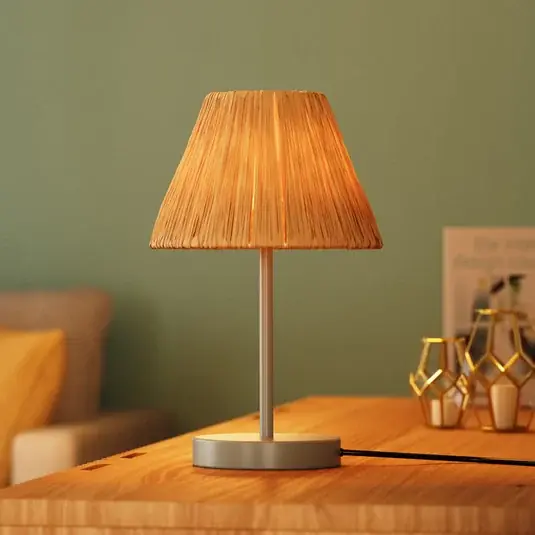 OSRAM asztali lámpa Decor Raffia, 1 izzó, rafia, természetes színű, E27 Kedvezmény