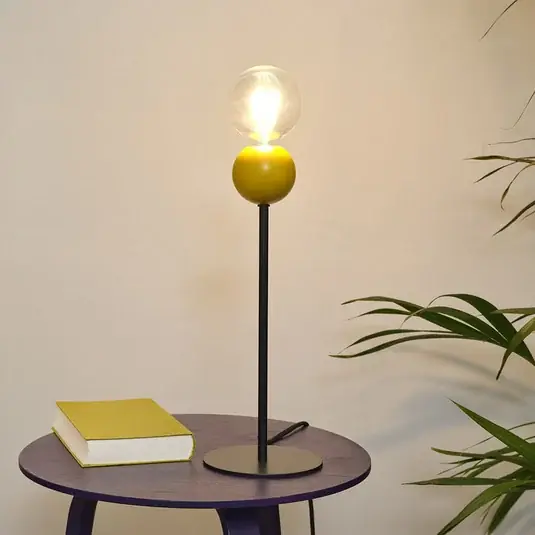 Expressz kézbesítés OSRAM Decor Bubble asztali lámpa, sárga, 1 izzó, acél, E27