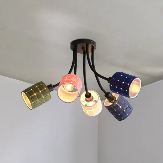 Akció OSRAM mennyezeti lámpa Decor Felt Weaving Cans, színes, 5 izzós, E14