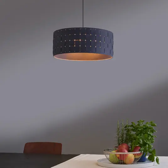 Alacsony ár OSRAM Decor Felt Weaving lógó lámpa, Ø 48 cm, szürke, filc E27