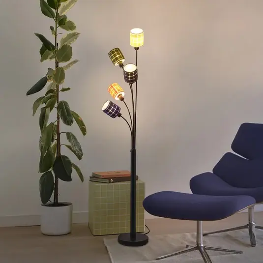 Vedd meg most OSRAM álló lámpa Decor Felt Weaving Cans, színes, 5 izzós, E14