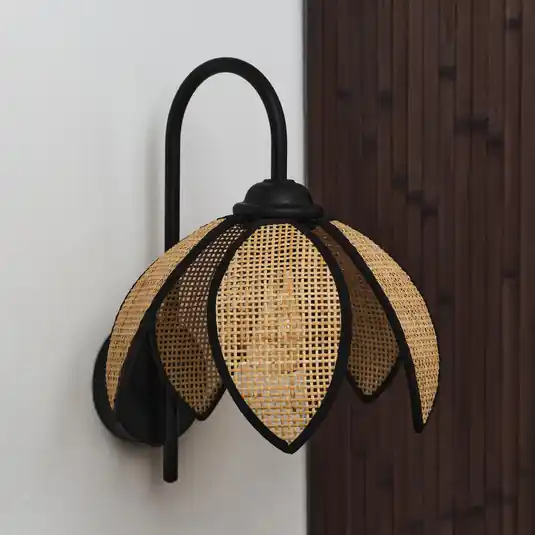 Bestseller OSRAM Decor Rattan Lotus fali világítás, bézs/fekete, E27
