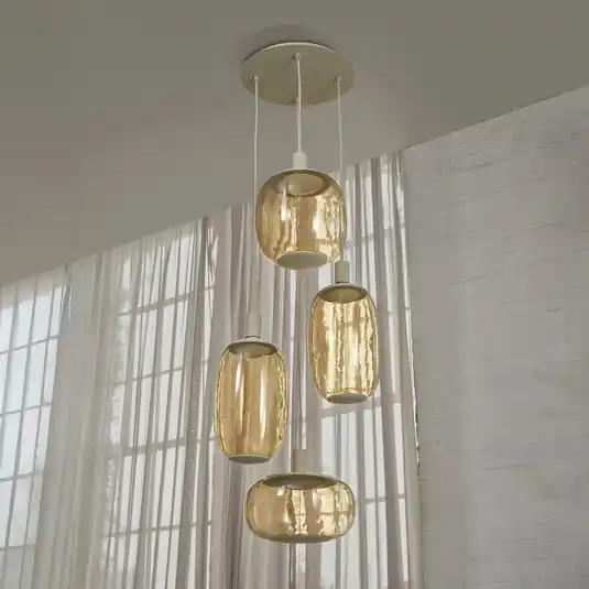 Biztonságos vásárlás OSRAM lógó lámpa Decor Needle Plate bézs, acél, 4-lámpás, E27