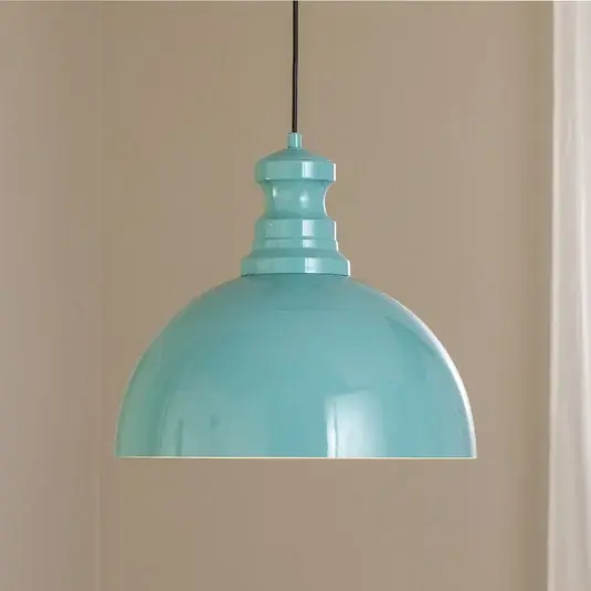 Árengedmény Kure függő világítás, türkiz, fém, Ø 40 cm E27