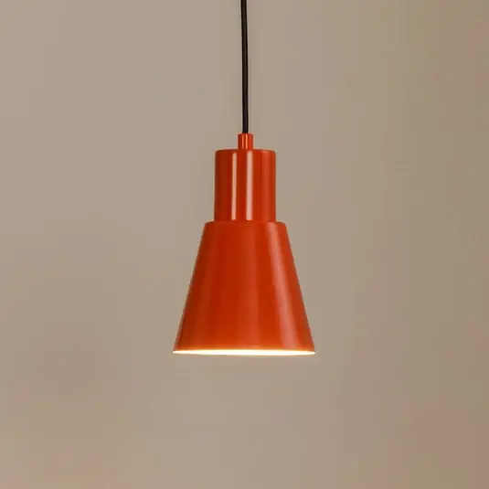 Konikkem lógó világítás, narancssárga, fém, Ø 14 cm, E27 Prémium