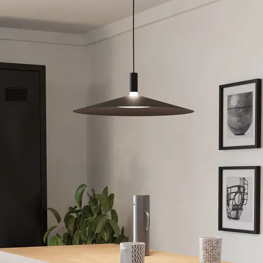 LED lógó lámpa Conomavilla-Z, fekete, Ø 45 cm CCT RGB Árengedmény