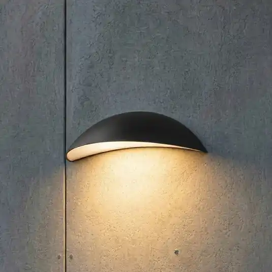 Biztonságos fizetés Lindby LED kültéri fali világítás Zerino, fekete, 34,5 cm, IP54