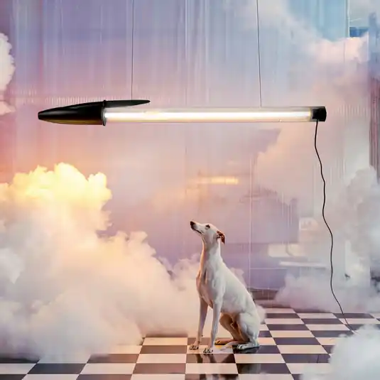 SELETTI LED függő lámpa BIC, fekete, hossza 173 cm Ajánlat