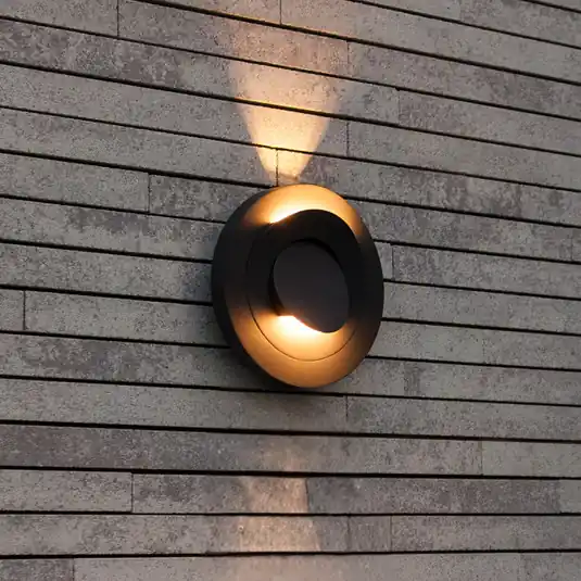 MOOV LED kültéri fali világítás, sötét szürke, Ø 21 cm, fém, IP54 Olcsó