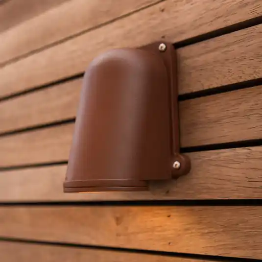 Outlet ANCOR kültéri fali lámpa, barna, magasság 15 cm, fém, GU10, IP54