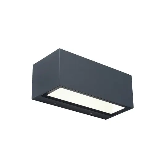 GEMINI LED kültéri falilámpa, sötét szürke, 22 cm, IP54, felfelé/lefelé Gyors kiszállítás