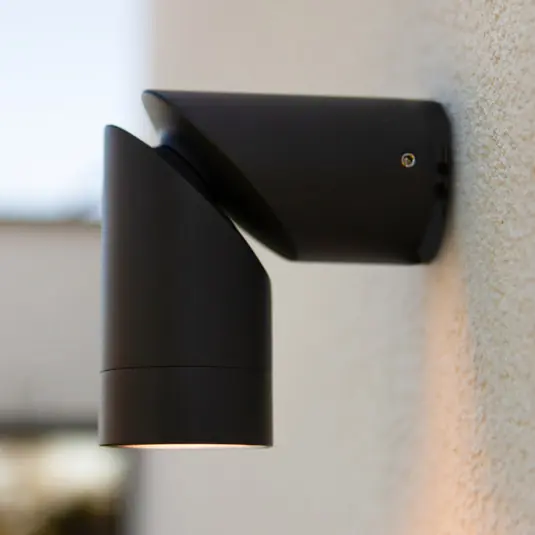 TUBON kültéri fali lámpa, sötét szürke, Ø 6 cm, fém, IP54, GU10 Biztonságos vásárlás