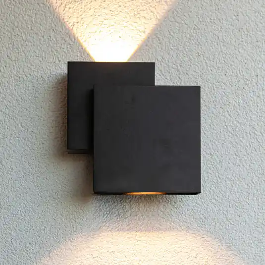 Legjobb ár RIALTO LED kültéri fali világítás, fekete, 20 cm, IP44, felfelé/lefelé
