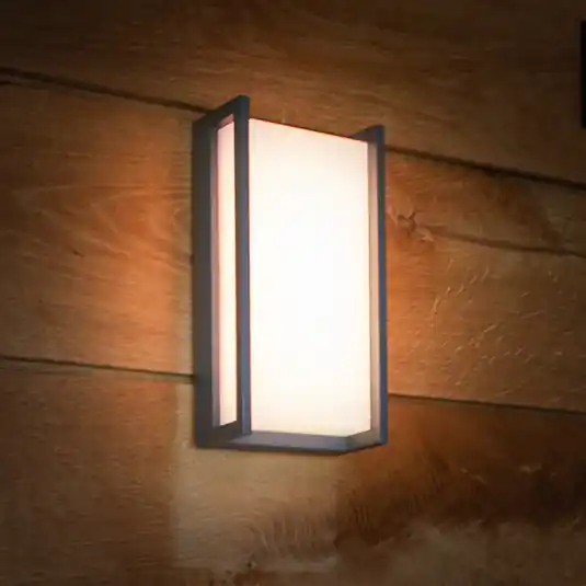 QUBO LED kültéri falilámpa, sötét szürke, 22 cm, IP54, RGB, CCT Olcsó