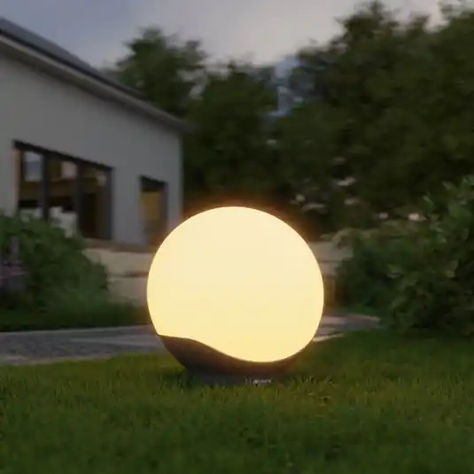 STEINEL LED-gömblámpa C, 30 cm, fehér/fekete, IP65, RGBWW Akció